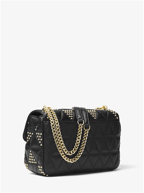 Sloan Large Studded Leather Shoulder Bag 